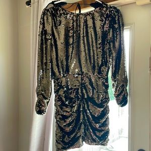 Gilda Open-Back Sequins Dress